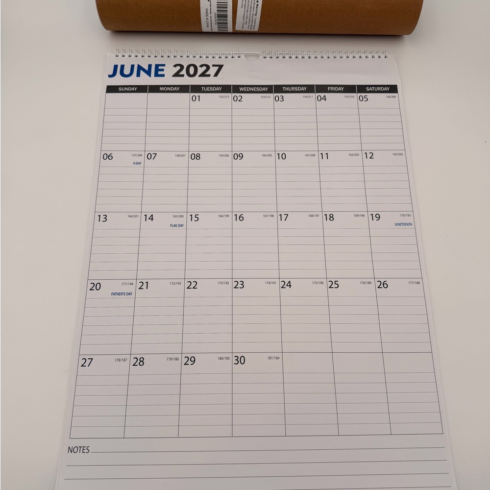 Large Wall Calendar Jan 2026 - June 2027 - Picture 3 of 6
